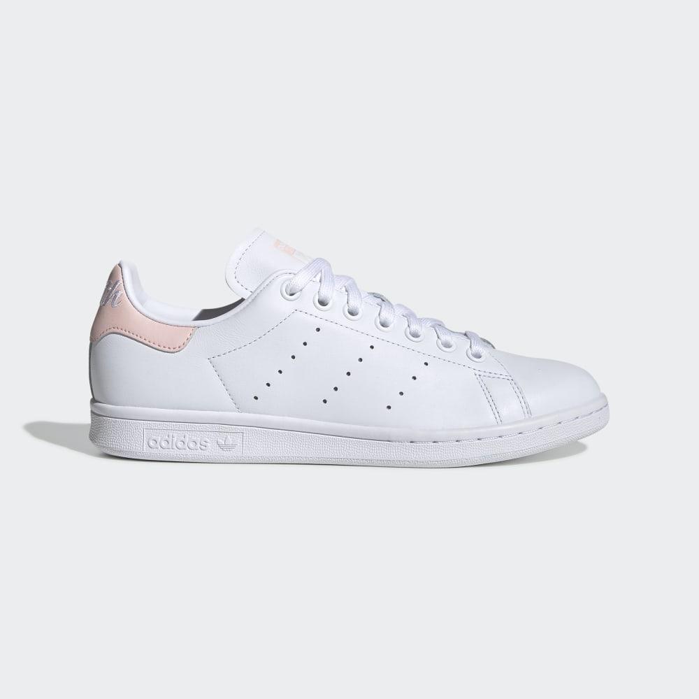 Adidas Women's Stan Smith Originals Shoes White/Pink Ireland EE5865